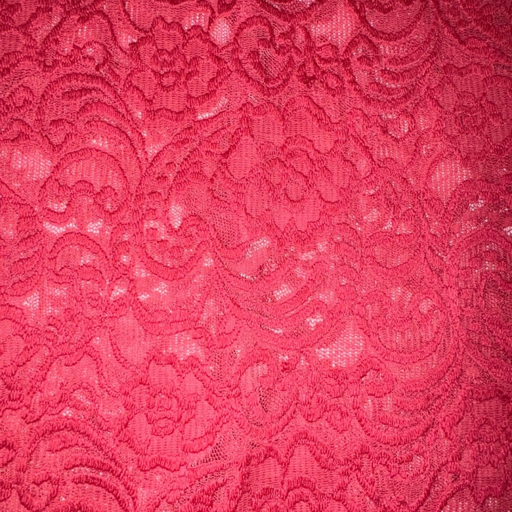 Jessica Simpson Maternity Lace Sheath Dress Long Sleeve Red Size S - Picture 2 of 7